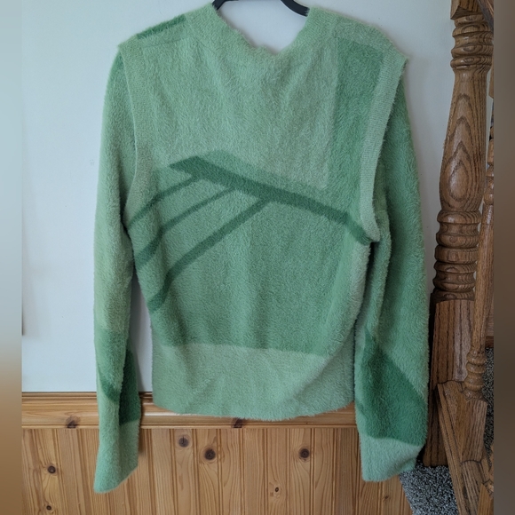House Of Sunny Green‎ Suburban Knit Detachable Sleeve Convertible Sweater Size 8 - Picture 7 of 10